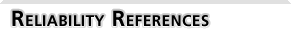 Reliability Engineering References